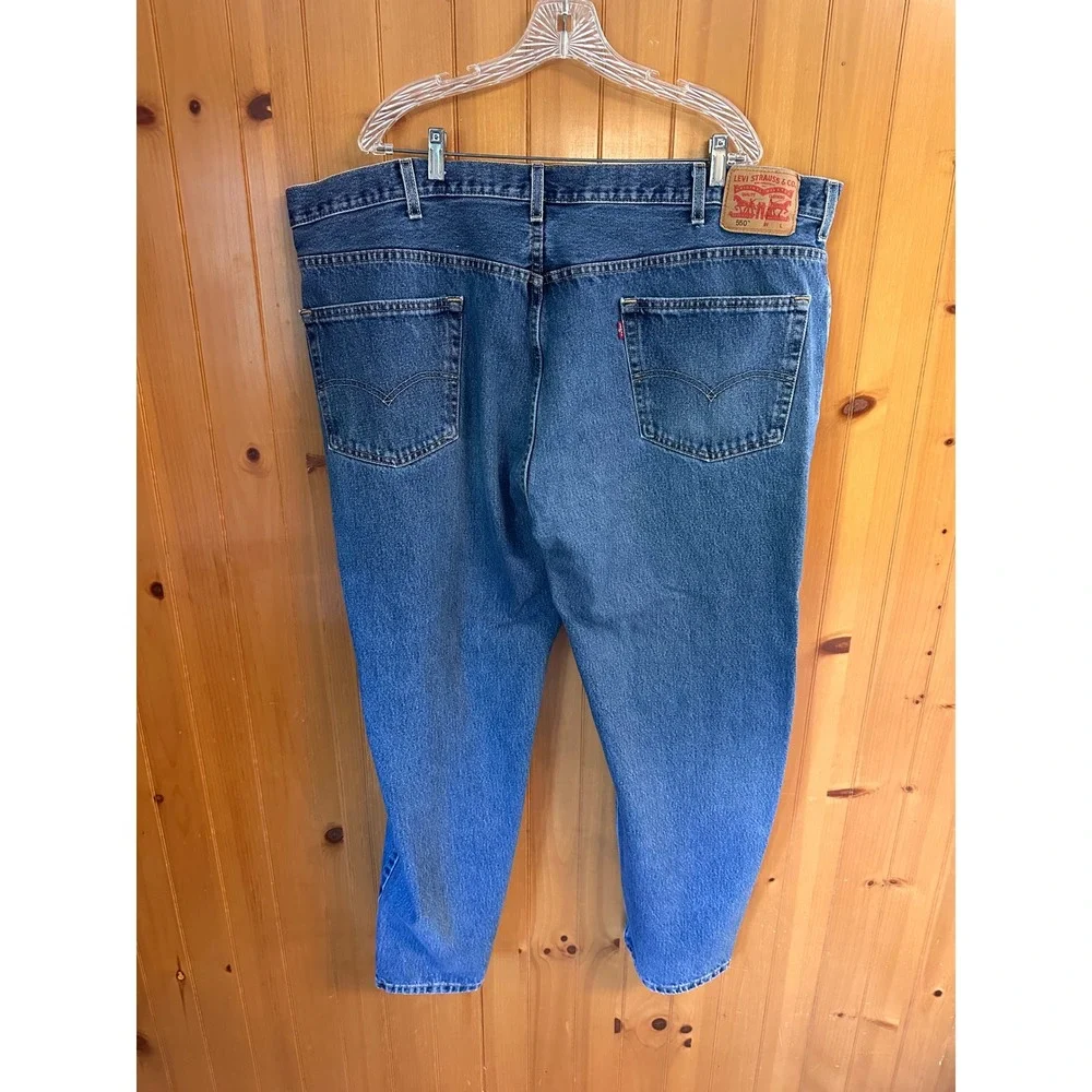 Levis 550 Mens Relaxed Fit Tapered Leg Blue Denim Jeans Medium Wash 48x30